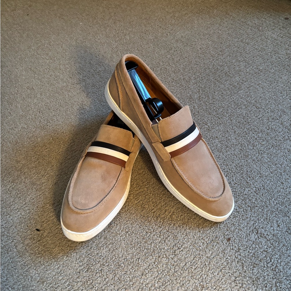Allen Edmonds Brown Loafers with Multicolor Stripe
